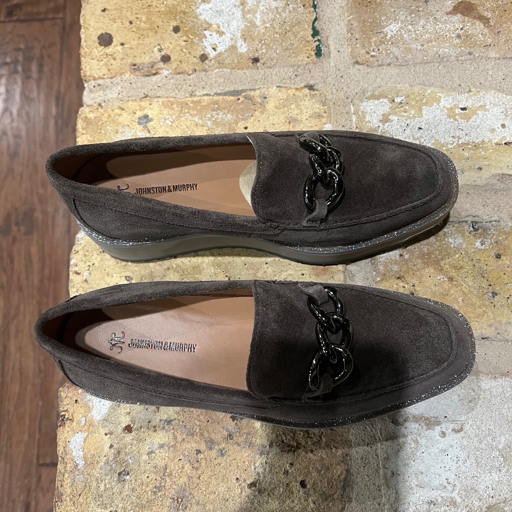 New Johnston Murphy Suede Platform 6.5